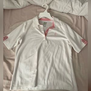 Izod Pink and White tennis/golf Polo Shirt